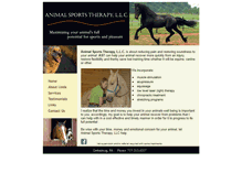 Tablet Screenshot of animalsportstherapy.com